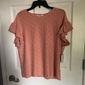 LC Lauren Conrad Eyelet Top